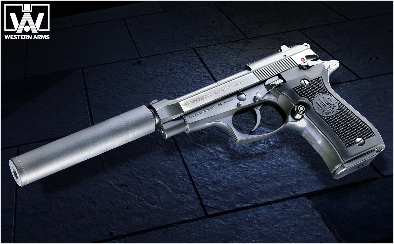 レビュー高評価のおせち贈り物 WESTERN ARMS BERETTA M84FS チーター 爆買い WA/ベレッタ M84FSチーター サイレンサー トイガン